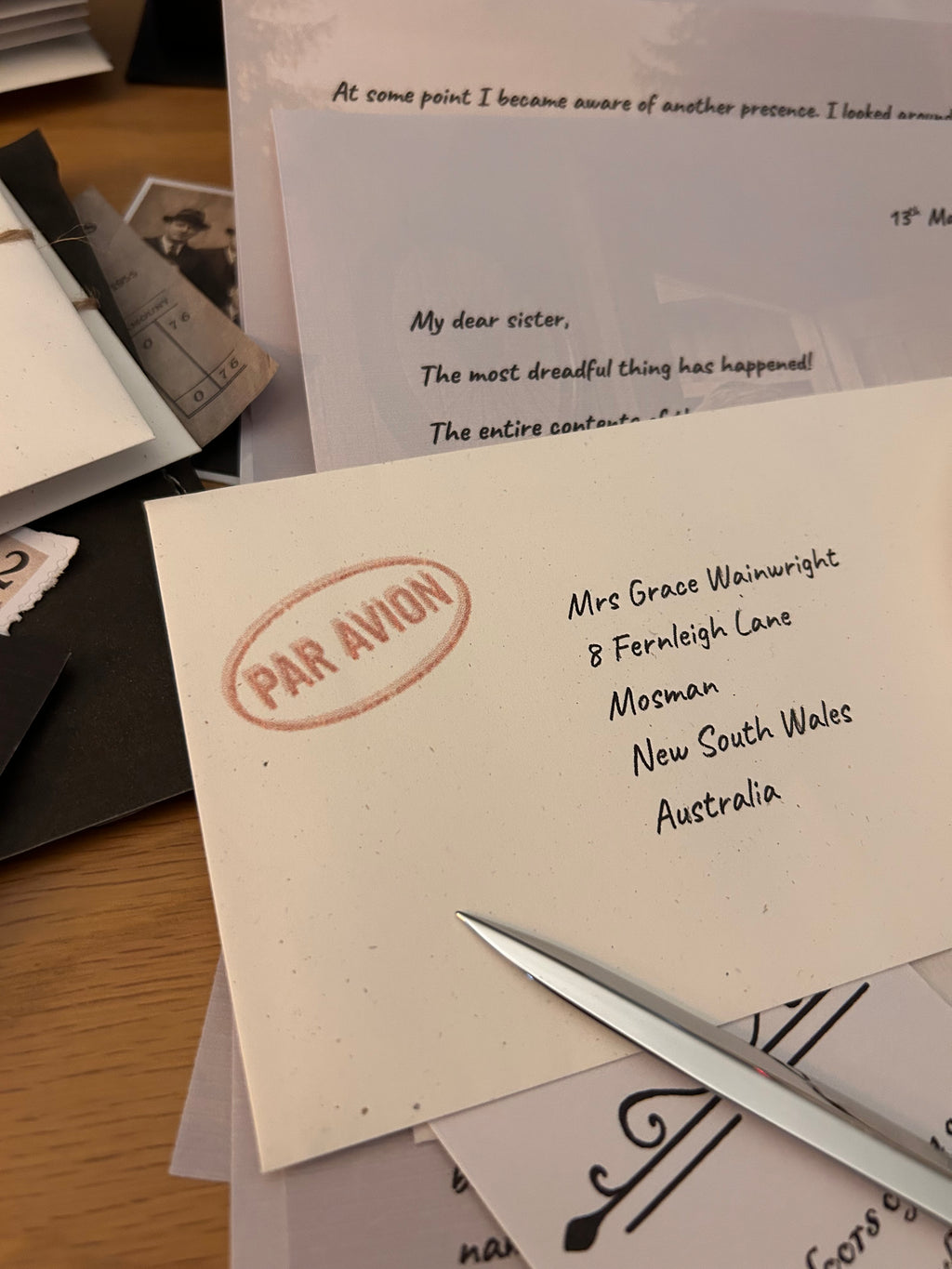 A letter opened a few line exposed - just enough to suggest what may wait inside