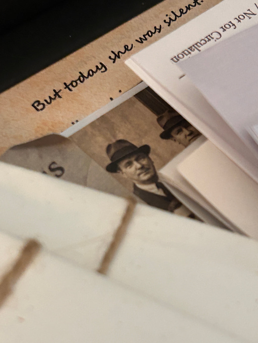 A fragment, a clue, an old photograph.