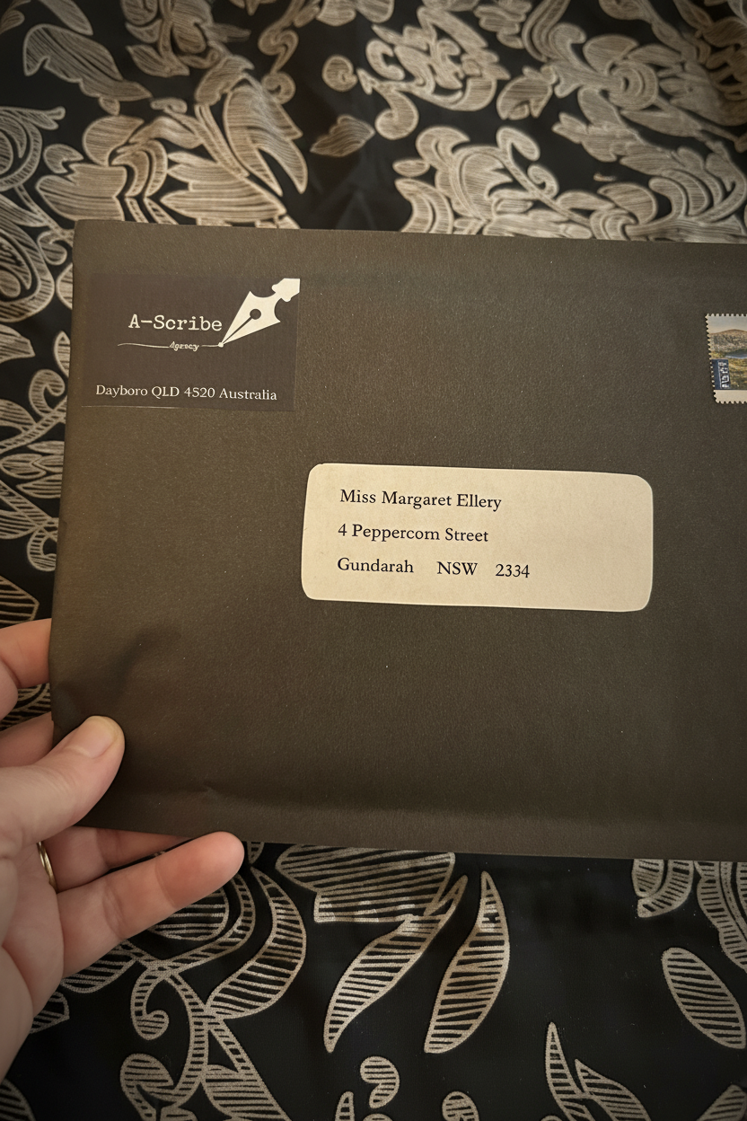 Envelope in hand